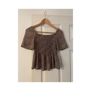 URBAN Romantics Earthy Brown Peplum Blouse